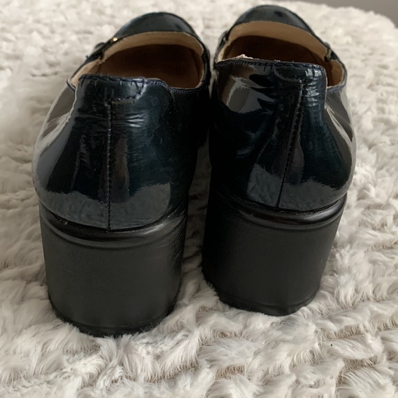 KISSCAT teal patent-leather wedge loafers - Picture 5 of 7